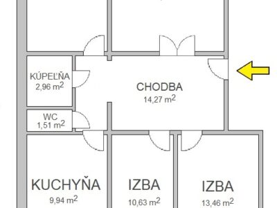 4-izbový byt, 84 m2, lodžia, KVP Klimkovičova